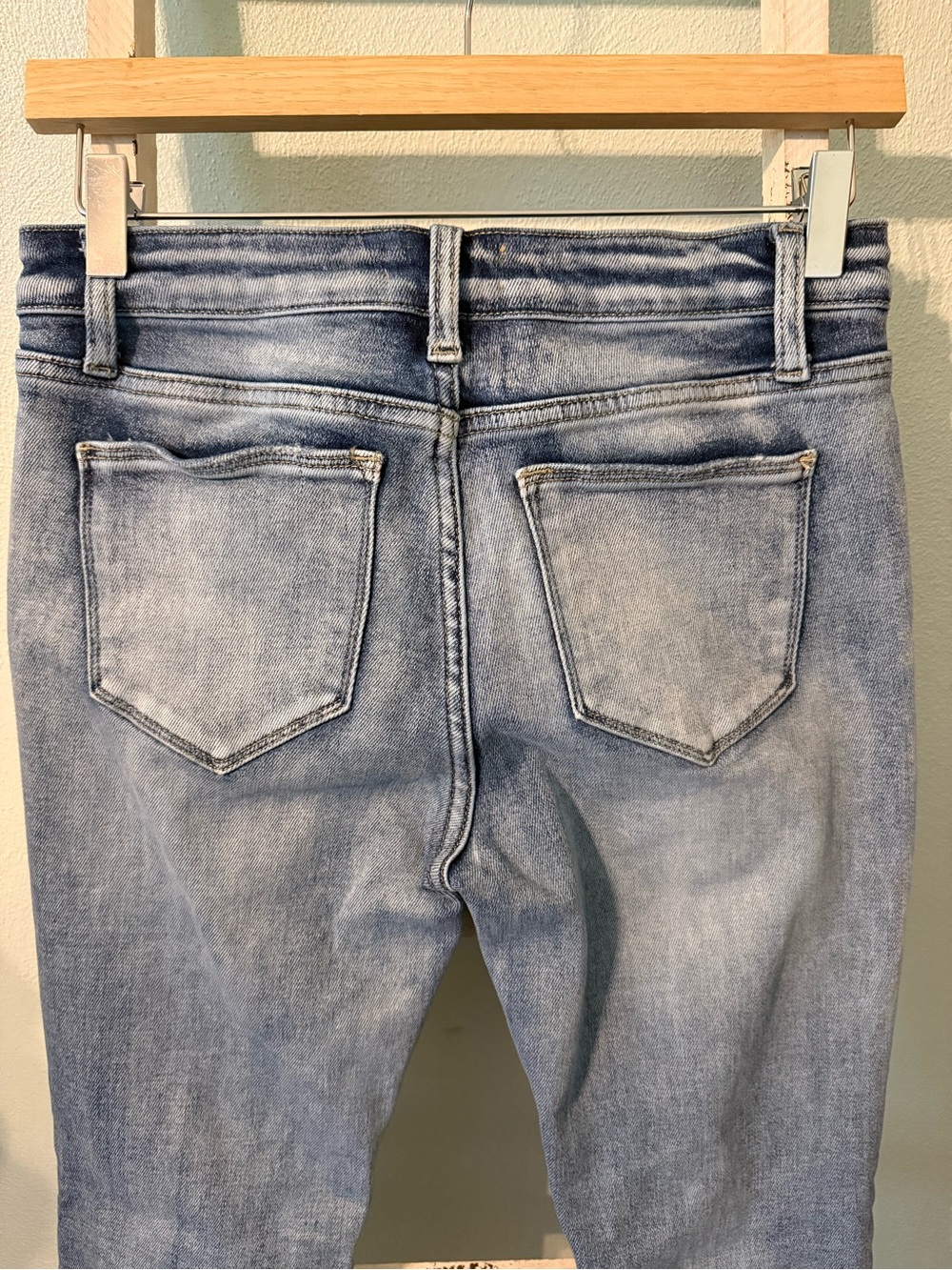 Altar’D State High Rise Button Fly Distressed Flare Jeans Size 9 Juniors Women - Picture 6 of 10